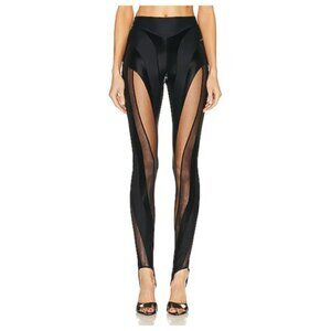 Mugler Paneled Stirrup Leggings Sz 42 $690